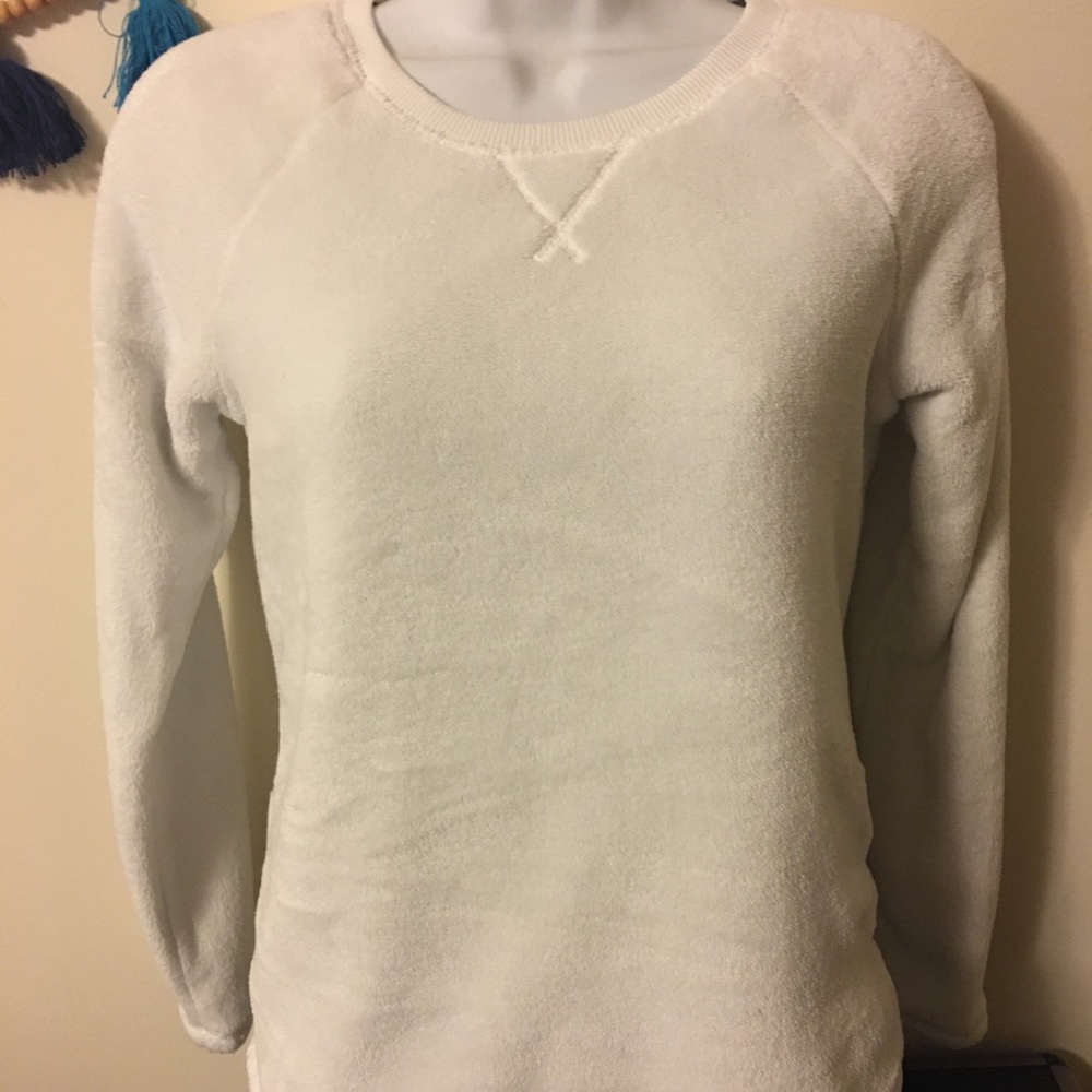 Fluffy cream long sweater size small
